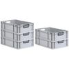 PROREGAL Super Saver Set of 5 Eurobox NextGen Color, 17 x 40 x 60 cm, 34 L, Gray view 1