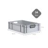 PROREGAL Super Saver Set of 5 Eurobox NextGen Color, 17 x 40 x 60 cm, 34 L, Gray view 2