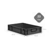PROREGAL Super Saver Set of 8 Eurobox NextGen Color, 12 x 40 x 60 cm, 23 L, Black view 2