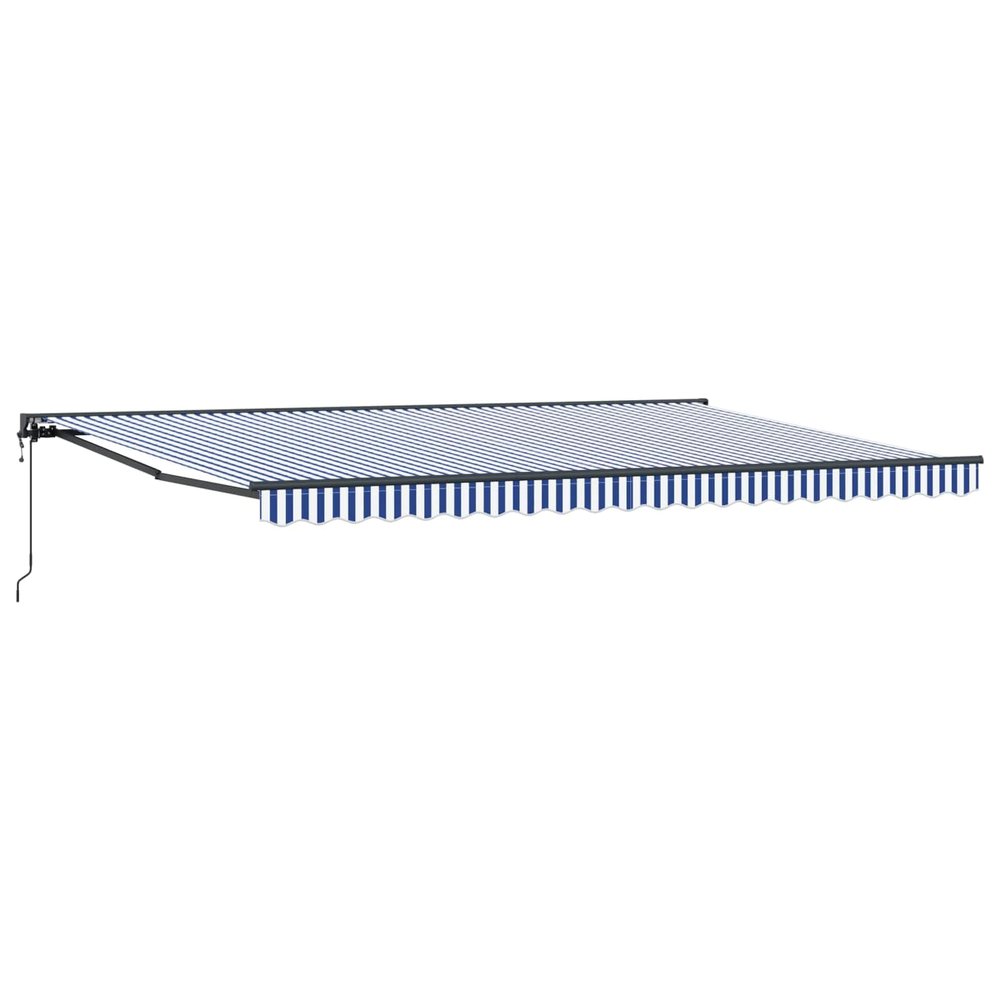 vidaXL Awning Frame Blue and White 500 x 300 cm