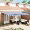 vidaXL Awning Frame Blue and White 500 x 300 cm view 2