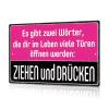Putuo Decor Funny Metal Sign 'Push and Pull' view 1
