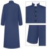 Men's Roman Altar Server Cassock Robe, Blue, XL view 3