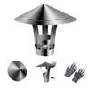 304 Stainless Steel Chimney Rain Cap with Bird Guard, Round, 80–160 mm (110 mm) view 1