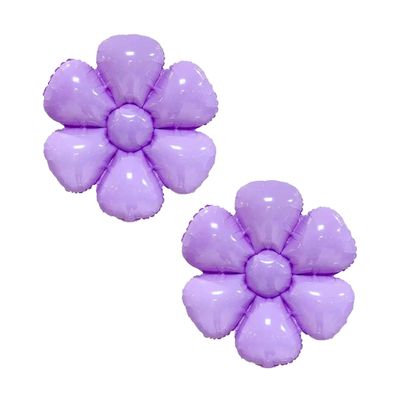 Sanu Belle Flower Foil Balloons 2 Pack Purple 28 Inch