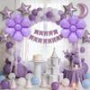 Sanu Belle Flower Foil Balloons 2 Pack Purple 28 Inch view 4