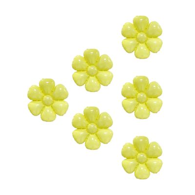 Sanu Belle Flower Foil Balloons 6 Pack Yellow 20 Inch