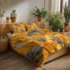 Tropical Jungle Leaves Rainforest Duvet Cover Set 240 x 220 cm, 3-Piece, Golden Yellow view 1