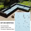 Waterproof Outdoor Seat Cushion Cover with Zipper, Non-Slip Sofa Cover for Garden & Rattan Furniture, 55 x 45 x 10 cm view 3