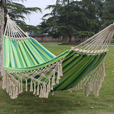 GWFBLID Outdoor Double Hammock with Straps, 200 kg Capacity