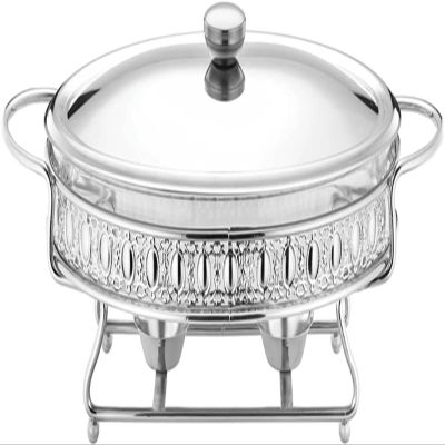 CQIKRWGWS Chef Chafing Dish Buffet Set, Stainless Steel, 1.5 L, Silver