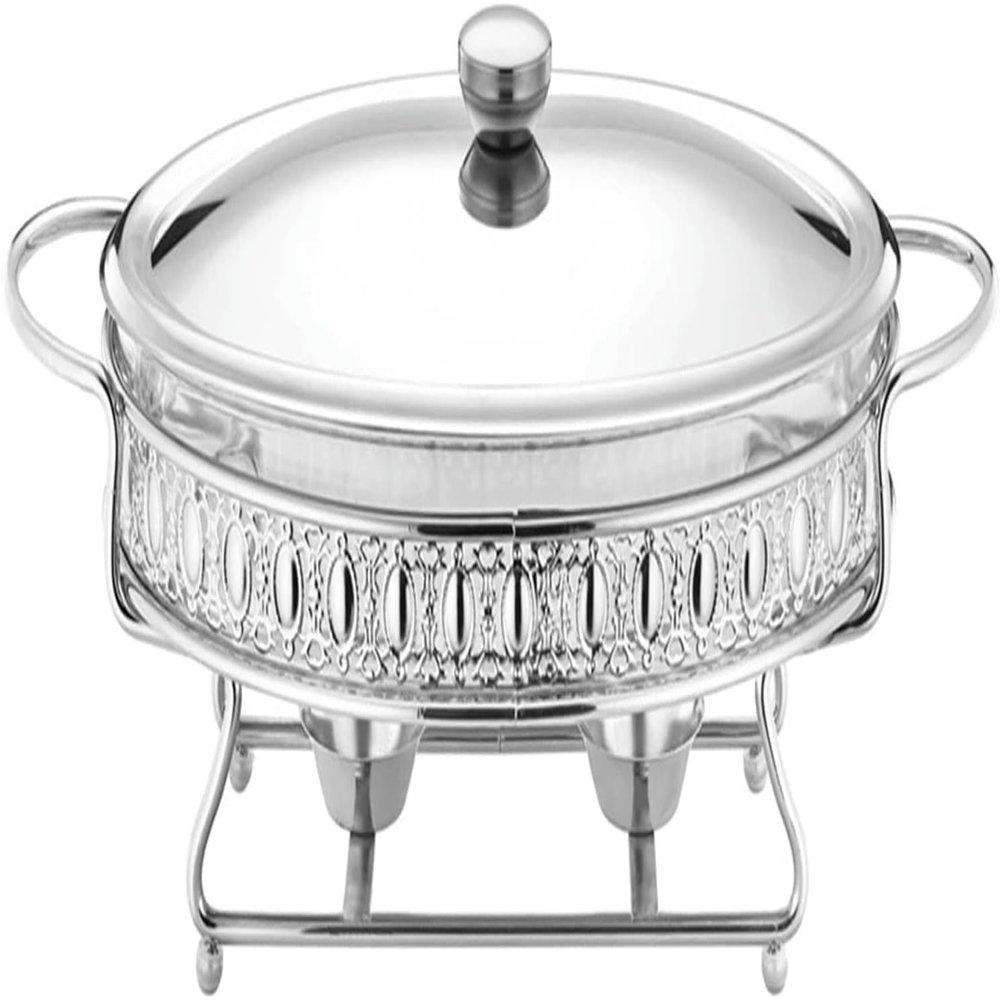 CQIKRWGWS Chef Chafing Dish Buffet Set, Stainless Steel, 1.5 L, Silver