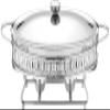 CQIKRWGWS Chef Chafing Dish Buffet Set, Stainless Steel, 1.5 L, Silver view 1