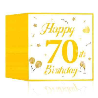 70th Birthday Party Napkins, 40 Pack