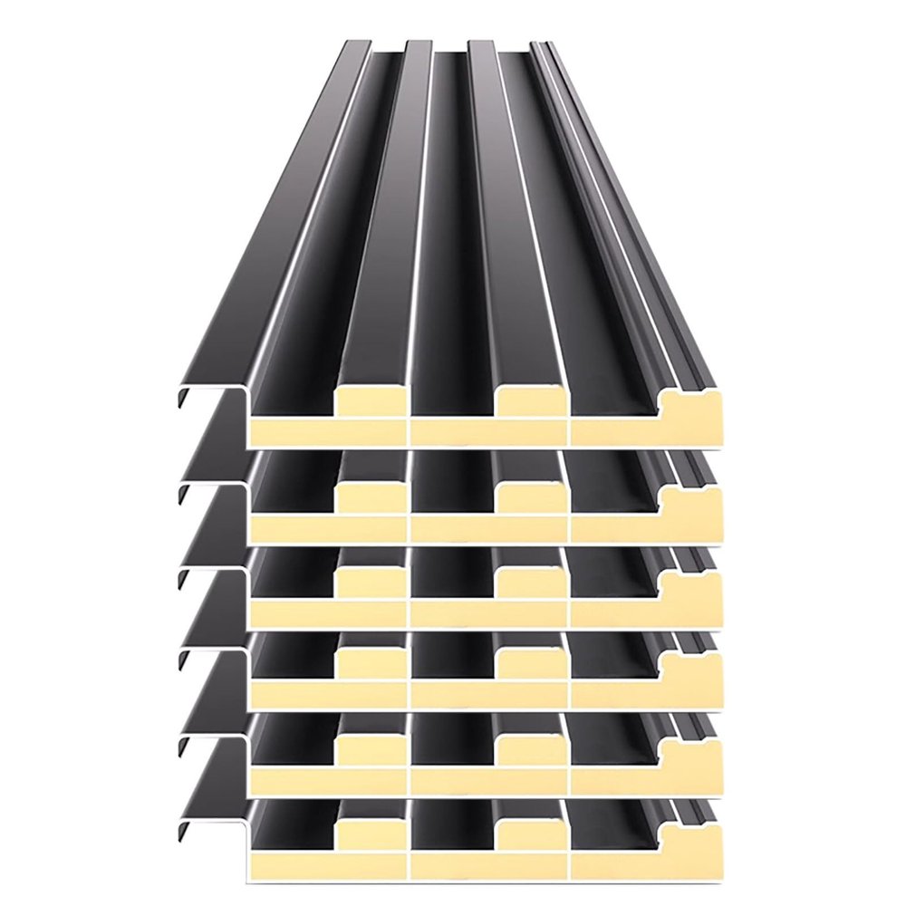 Aluminum Alloy Roof Panels, 6-Pack, 3 ft/4 ft/5 ft Insulated Corrugated Roof Sheets for Chicken Coops (110 cm)