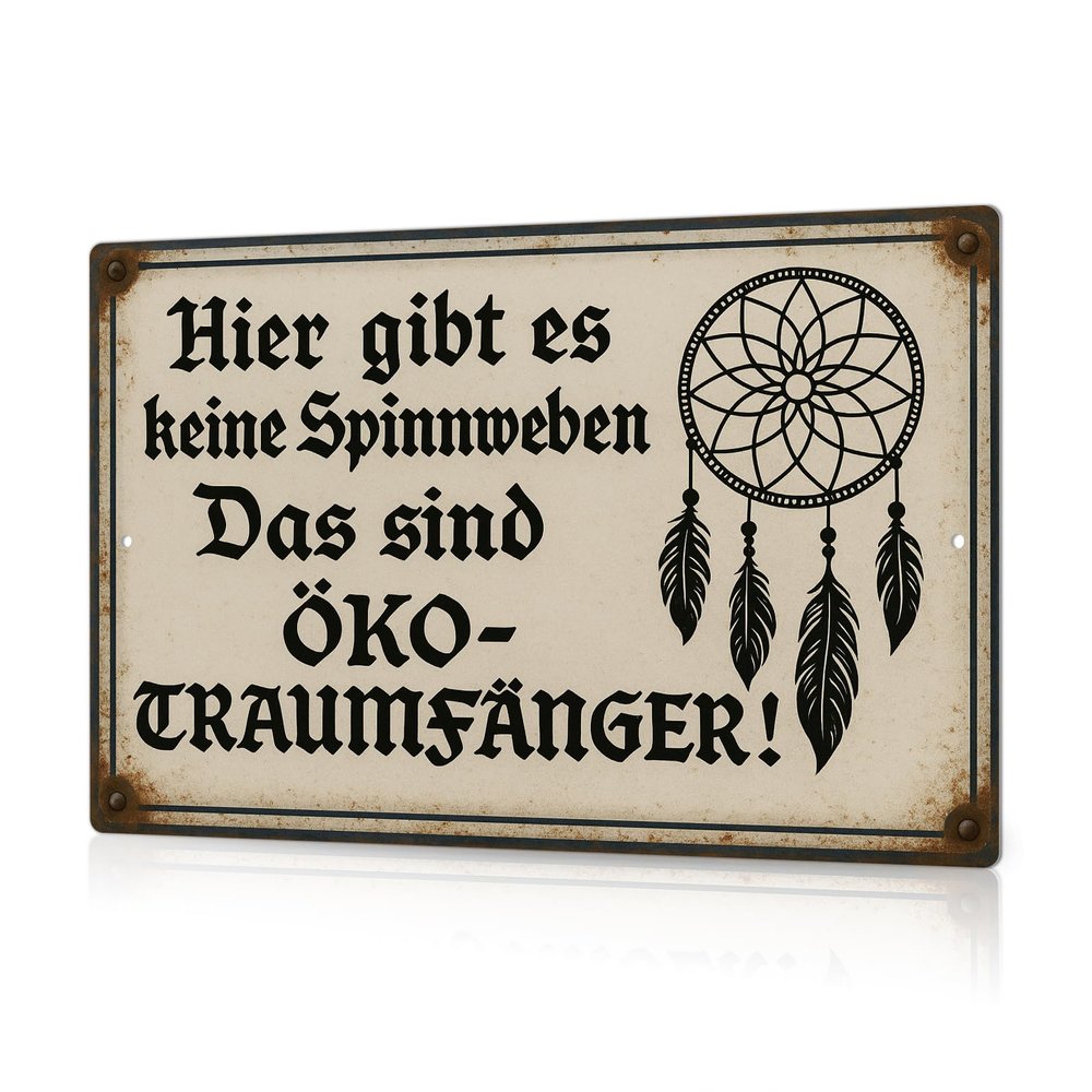 Putuo Decor Funny Metal Sign No Spider Webs