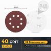 QUARKZMAN 50-Pack 5-Inch 40-Grit 8-Hole Hook-and-Loop Sanding Discs view 2
