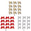 Zymoplas Christmas Ornaments, Sparkling Decorations for Festive Atmosphere, Fabric Christmas Balls, Red 12pcs view 4