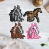 Embroidered Iron-On Patch: Horse Head view 2