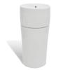 HaoChrymec White Round Ceramic Pedestal Sink, 400 x 415 x 860 mm view 2