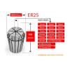 PULaif ER25 Spring Collet Chuck, 1-Piece, 0.005 mm High Precision, AA Type, 1–16 mm (14.5 mm) view 2