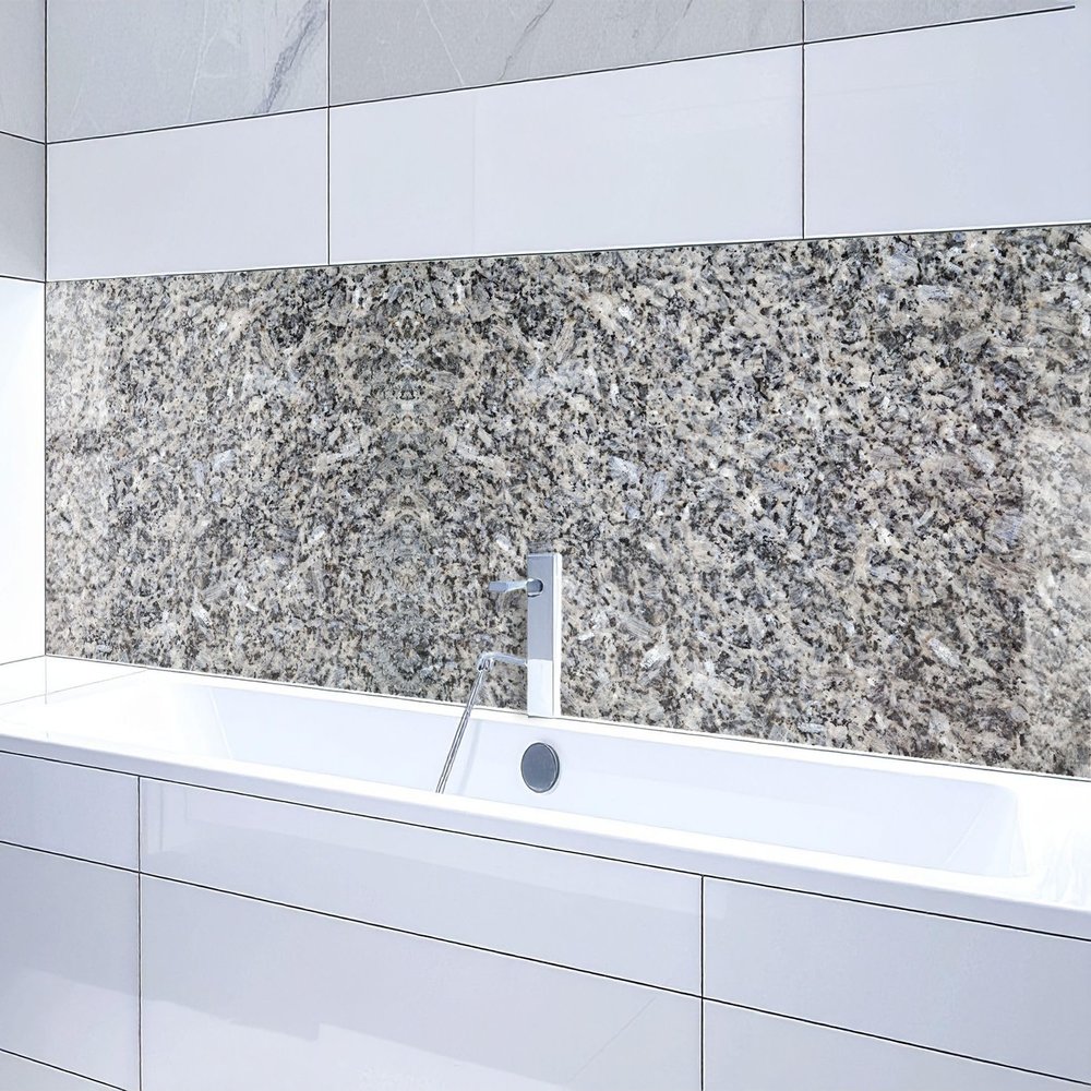 timalo Sink and Bathtub Backsplash 160 x 50 cm – Acrylic Glass, Granite Look