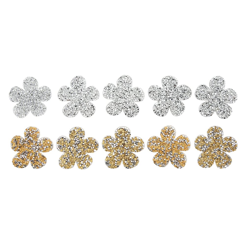 Yellow and Silver Flower Patches for Hats
