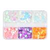 Nail Glitter Sequins - 6 Grids Valentine's Day Heart Glitter Applications view 1