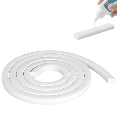 Estresen Silicone Foam Weatherstrip with Adhesive, 5 m, 5 x 20 mm