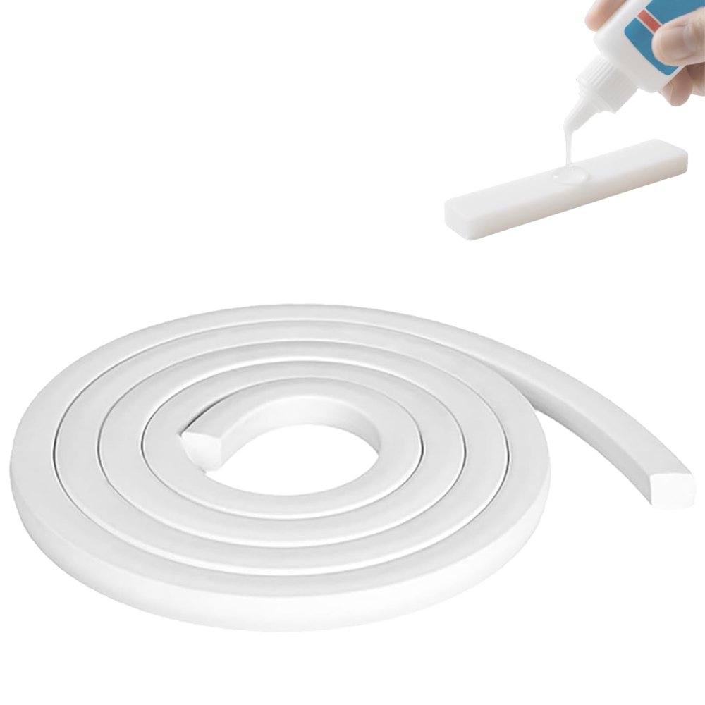 Estresen Silicone Foam Weatherstrip with Adhesive, 5 m, 5 x 20 mm
