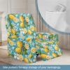 Xoenoiee Lazyboy Recliner Cover with Storage Pockets, 4-Piece, Printed, Lemon Yellow and Blue view 2