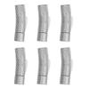 DELORIGIN 6 Pack Leather Cord End Caps 6.5mm Stainless Steel view 1