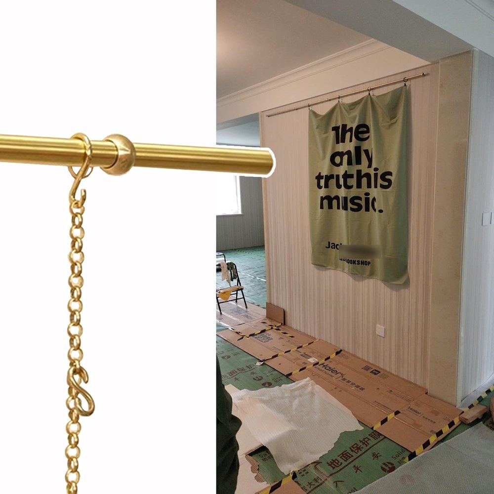 Brass Picture Hanging Rail System, 2.5 m (98.4 in)