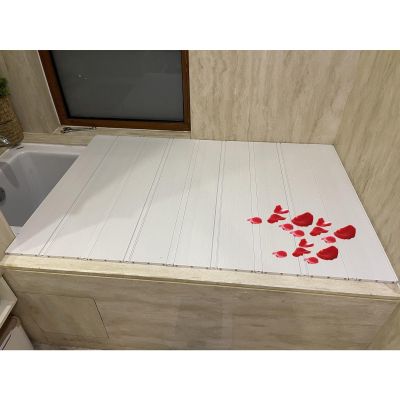 PVC Bathtub Tray and Cover, Heat-Resistant, for Phones and Tablets, Universal Fit, Dust Protection, 80 x 150 x 1.2 cm