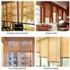 Bamboo Roller Shades Black White Indoor No Drill view 2