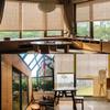 Bamboo Roller Shades Black White Indoor No Drill view 4