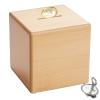 Wuhonghao Personalized Wooden Money Box with Lock, Bamboo Savings Bank for Children and Adults, 10 x 10 x 10 cm view 1