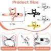 Tyqour Adjustable Cat Crochet Rings - Set of 5 view 2
