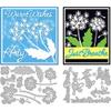 DELORIGIN Dandelion Die Cutting Stencils view 1