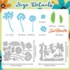 DELORIGIN Dandelion Die Cutting Stencils view 2