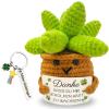 Joycabin Thank You Gifts - Knitted Succulent Keychain view 1