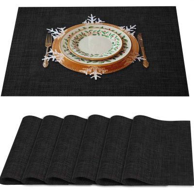 Heat-Resistant Placemats, 30.5 x 45.7 cm, Non-Slip, Washable, PVC Table Mat