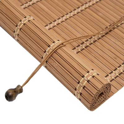 Bamboo Roller Shades Black White