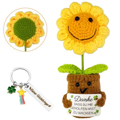 Joycabin Thank You Gifts - Knitted Sunflower Keychain