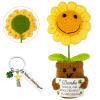 Joycabin Thank You Gifts - Knitted Sunflower Keychain view 1