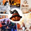DAWCBVJQ Halloween Pumpkin Decorative Figurine, Collectible Spooky Ornament view 4