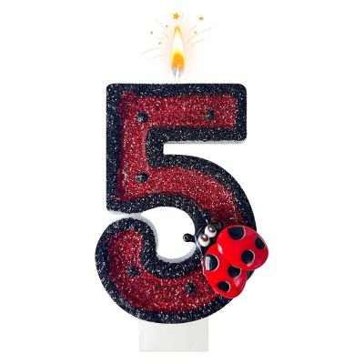 Mavouri Ladybug Birthday Candle Number 5