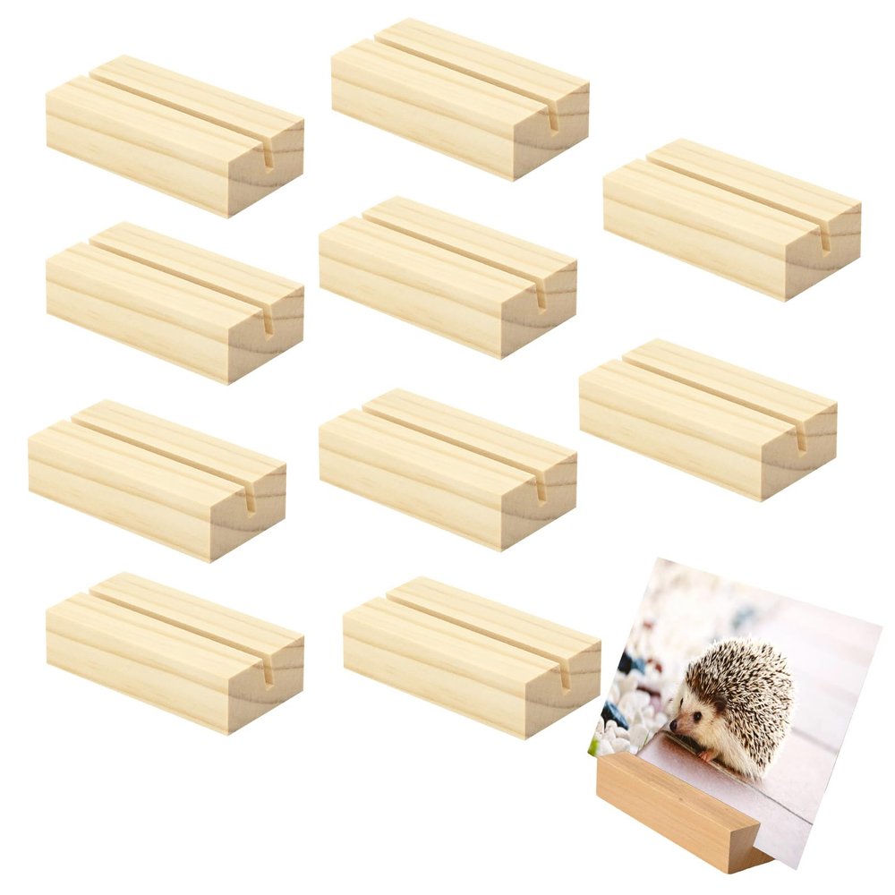 Wooden Card Holders - Set of 10