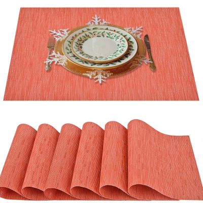 Heat-Resistant Placemats, 30.5 x 45.7 cm, Non-Slip, Washable, PVC Table Mat