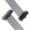 Unifizz 14-Pin IDC Ribbon Cable, 1.27 mm Pitch, 20 cm, FC-to-FC view 1